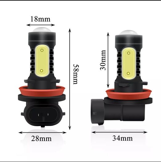x2 LED Hb4, 9006 foglight bulbs
