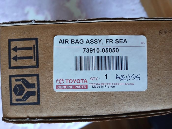 Genuine Toyota Avensis 08-18, 73910-05050 (air Bag Assy, Front Seat, Rh)