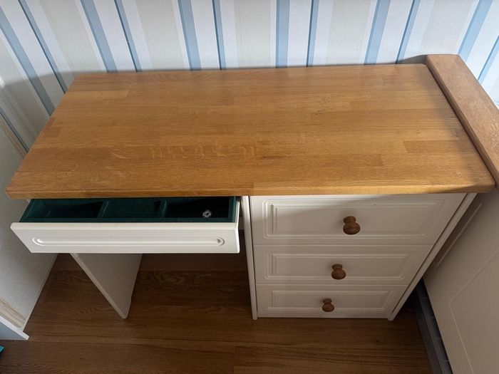 Single Wooden Bed with matching Desk and Locker