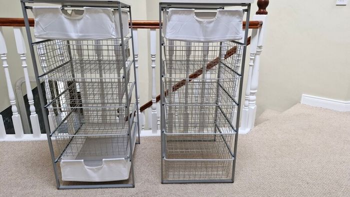 TWO IKEA Metal 6 drawer basket units