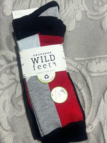 Sockshop breathable support soft wild feet bamboo crew socks 3 pairs set