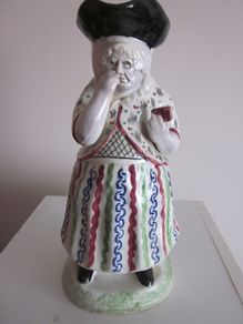 Staffordshire Lady Snuff Taker Toby Jug,1820