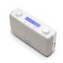 Compact FM Radio White with Fabric Covering Image 3