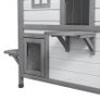 2-Story Indoor or Outdoor Cat House W/ Escape Door, Cat Shelter, White Image 8