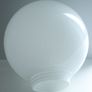 Ceiling lamp fixture | Glass shield | Globe | White Glass Uplighter Shade Image 4