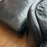 Black leather couch suite of 4 pieces Image 2