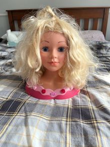 Doll's head of hair and makeup