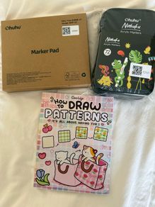 Ohuhu Acrylic Markers, sketchbook and how to book