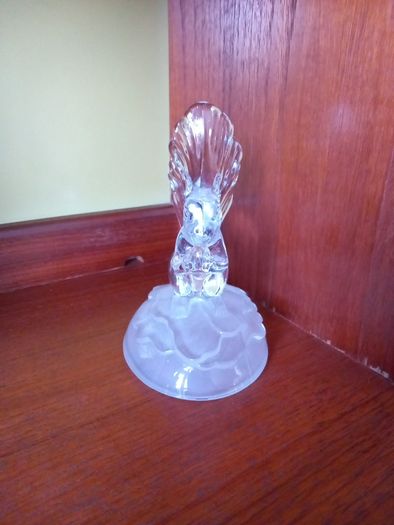 Squirrel Cristal D'arques Glass Ornament Crystal Figurine   1970's Vintage  Decor Home Gift Presents Art Frost  Glass