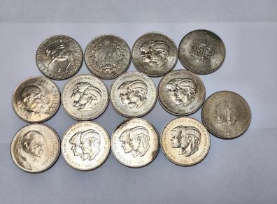 Commemorative coins x 13 Crowns Dianna & Charles Churchill Collection