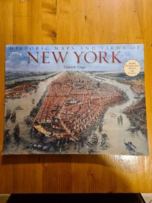 Maps And Views Of New York By Vincent Virga. Dimensions 28cm High X 35cm Wide.