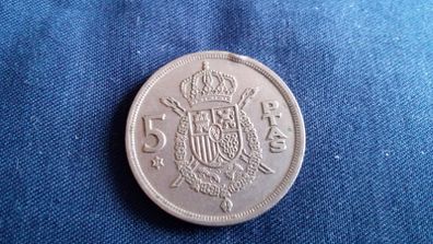 5 Peseta Coin. Spain 1975.