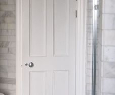 9qty. x Solid Hardwood Panelled Doors & hardware
