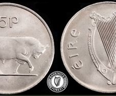 Ireland - 1969 - 5 Pence - Bull - UNC - KM.22 - [2394]