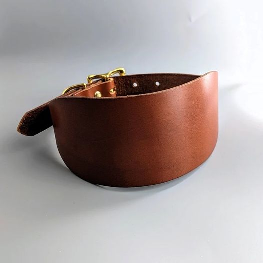 Premium Handmade Leather Dog Collar  Custom Personalised  Large Dogs