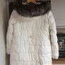White Winter Jacket With Fur Size Medium Image 3