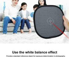 Foldable Gray Card Reflector 18% White Balance Double Focusing Q7O6 Face S6P3 - 45212