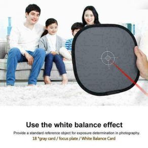 Foldable Gray Card Reflector 18% White Balance Double Focusing Q7O6 Face S6P3 - 45212