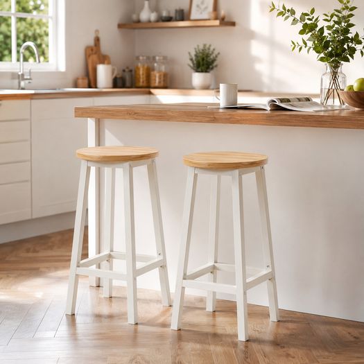 Set of 2 Industrial Bar Stools