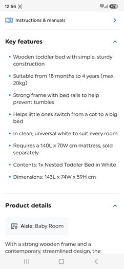 Toddler bed