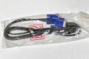 New: Blue/Black VGA to VGA Cable (15-pin, Male to Male)