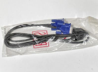 New: Blue/Black VGA to VGA Cable (15-pin, Male to Male)