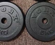 2 x 5kg 1" Weight Plates