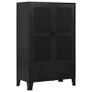 Office Cabinet with Mesh Doors Industrial 75x40x120 cm Steel Image 2
