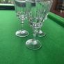 3 dainty Crystal small wine glasses Image 3