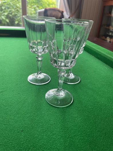3 dainty Crystal small wine glasses