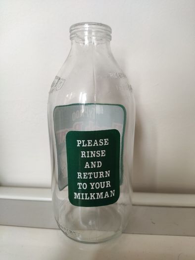 1980s Unigate Milk bottle - Typhoo Tea
