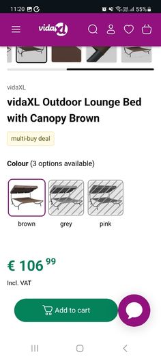 GREEN garden lounge double bed with canopy