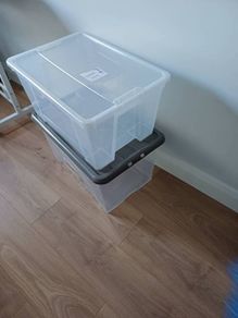 2 number storage boxes 60 litres