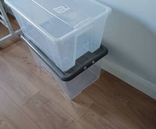 2 number storage boxes 60 litres