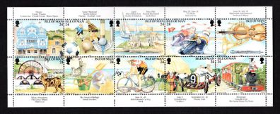 1994 Isle of Man Manx Tourism Centenary Booklet Stamps Commemorative Stamp Sheetlets Mint Never Hinged (MNH)