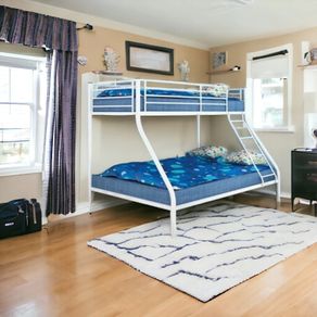 White Double Metal Bunk Bed FREE DELIVERY