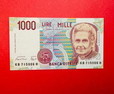 Italy  1000. Lire  1990  Pick  114c UNC