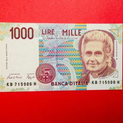 Italy  1000. Lire  1990  Pick  114c UNC