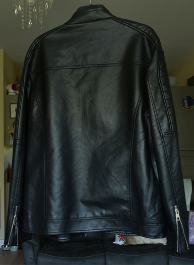 KYMAXX Faus Leather Bomber Jacket