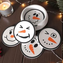 Christmas Snowman Coasters  Set of 6