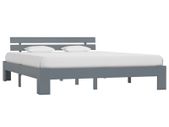 Bed Frame Grey Solid Pine Wood 180x200 cm 6FT Super King