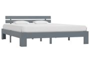 Bed Frame Grey Solid Pine Wood 180x200 cm 6FT Super King