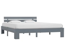 Bed Frame Grey Solid Pine Wood 180x200 cm 6FT Super King