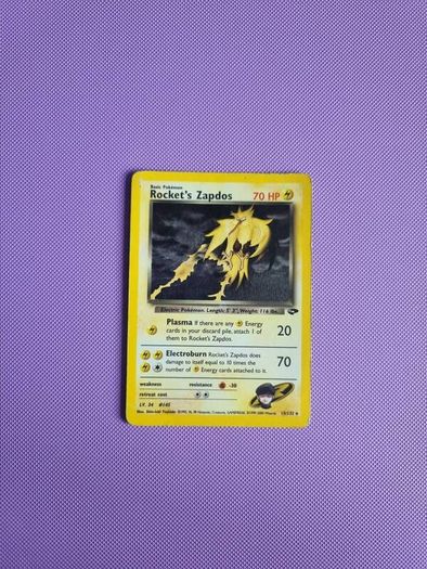 Team Rockets Zapdos (15/132) Holo Gym Challenge Pokemon Card