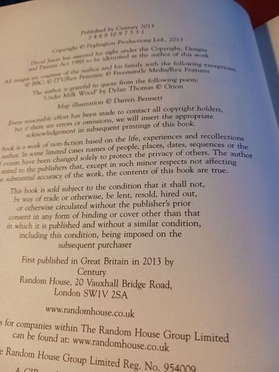 David Jason/ My Life/ Autobiography/1st edition/ 2013