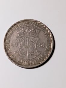 South Africa Silver Halfcrown 1944