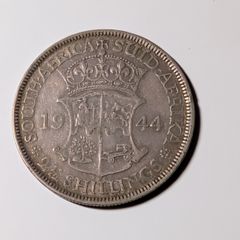 South Africa Silver Halfcrown 1944