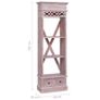 Highboard 60x30x180 cm Solid Mahogany Wood Image 8
