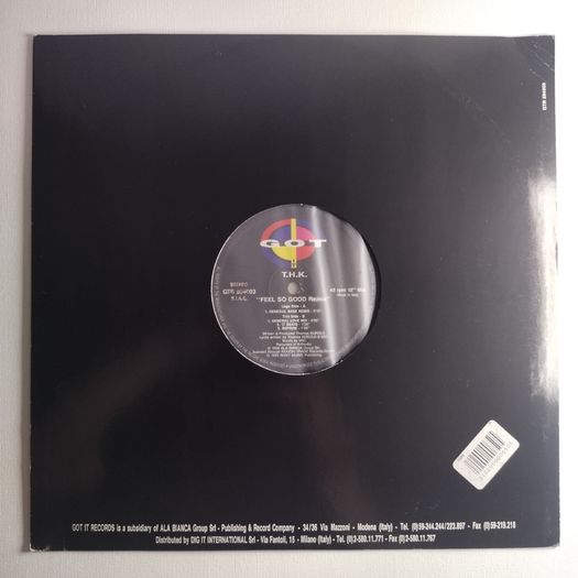 T.H.K. - Feel So Good - Got It Records - General Base Remix - Quality 90s Piano TRANCE - Near Mint CONDITION!