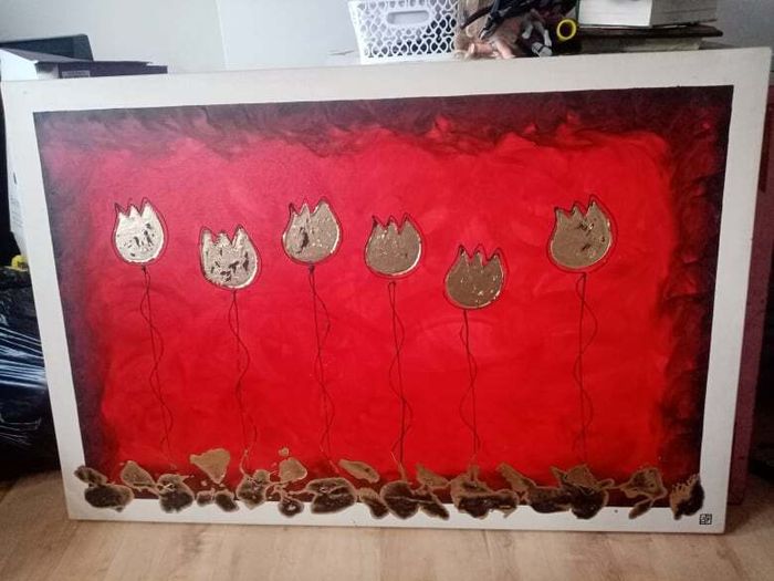 Large Abstract Canvas Painting